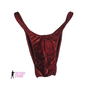 Cranberry Red Men&#39;s Bodybuilding Posing Trunks