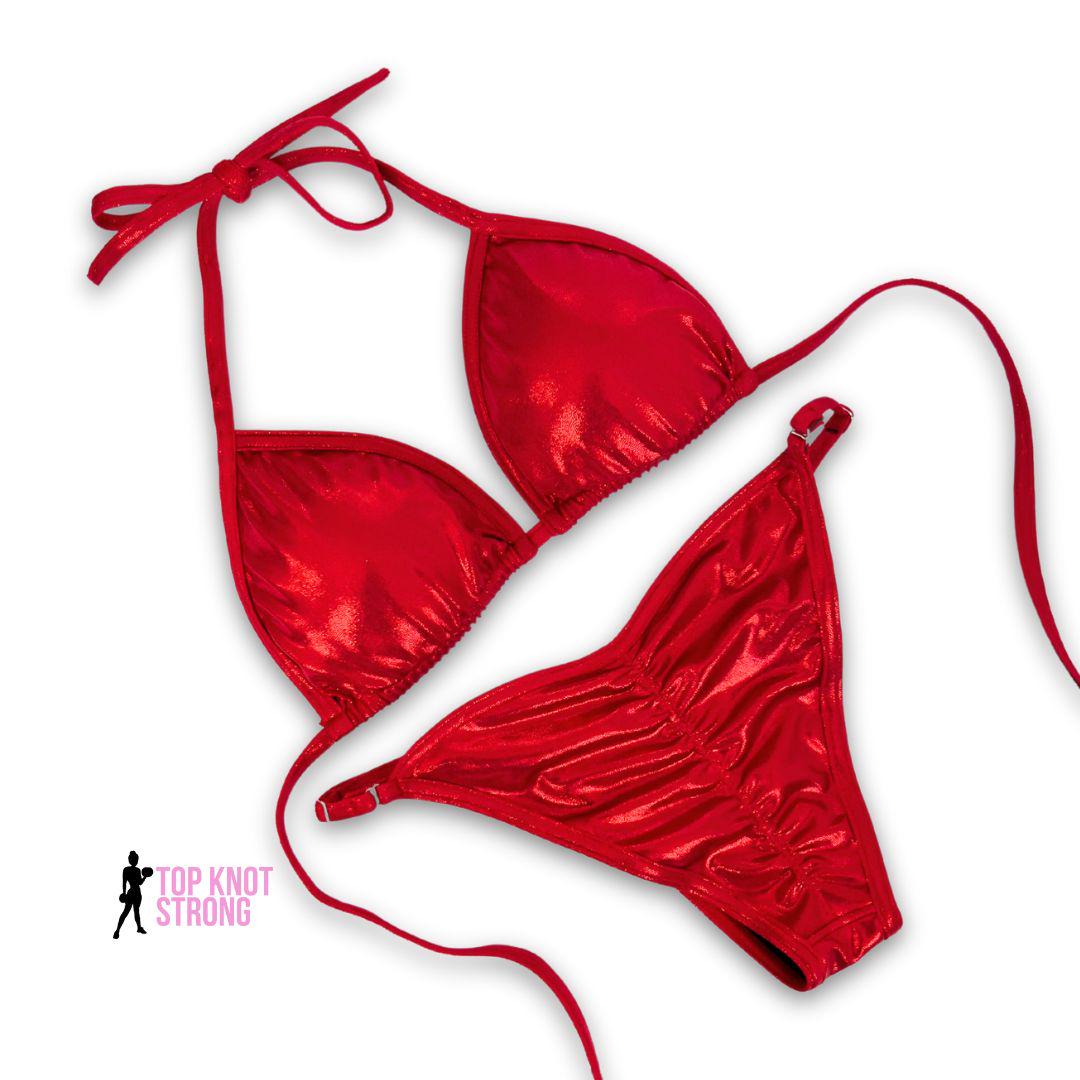Ruby Red Fit Model Bikini Competition Suit - Etsy