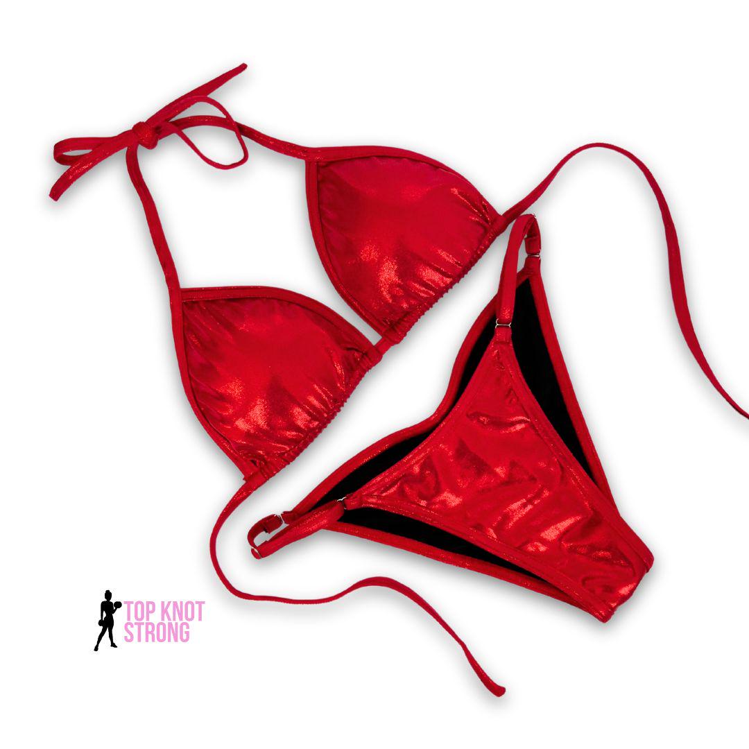 Fitness bikini base red - Etsy 日本