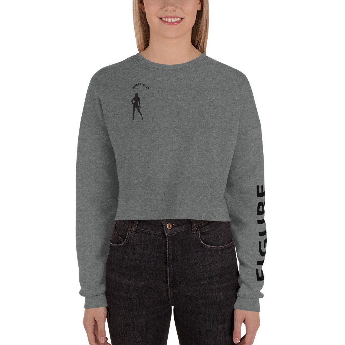 Figure Competitor Crop Sweatshirt Women's Bodybuilding Etsy