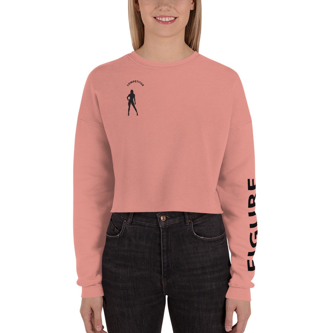 Figure Competitor Crop Sweatshirt Women's Bodybuilding Etsy