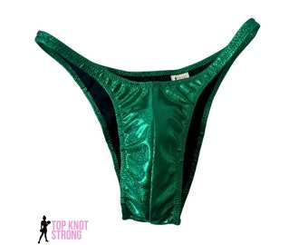 Emerald Green Men's Bodybuilding Posing Trunks