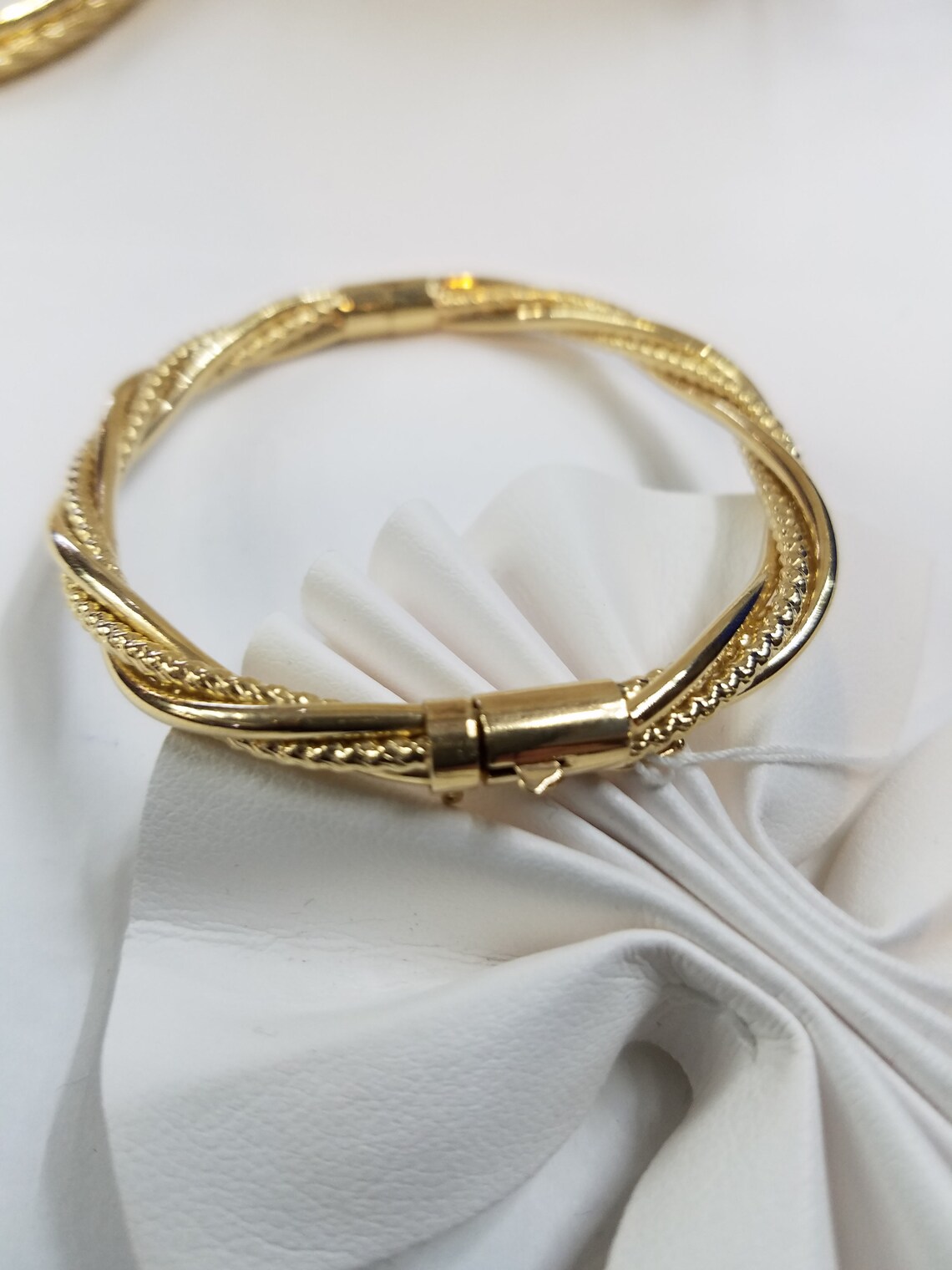 Twisted Bangle Bracelet in 14k gold. Etsy