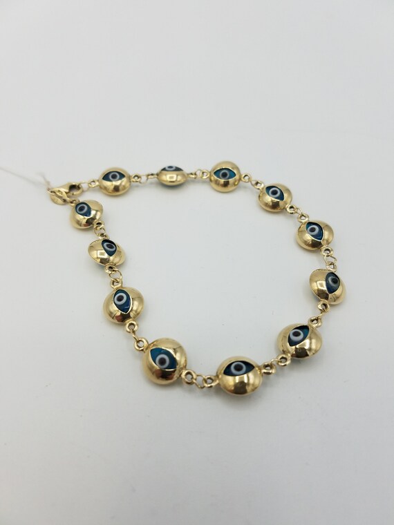 evil Eye Bracelet in 14k Gold