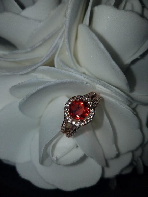 Levian Mexican fire Opal Ring with Diamonds in 14