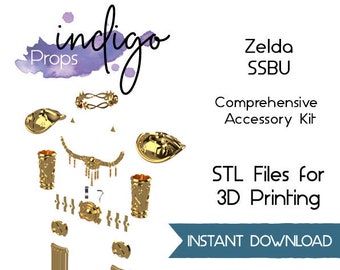 Princess Zelda, Super Smash Bros Ultimate, SSBU - Full Accessory Kit, 3D Printing STL Files