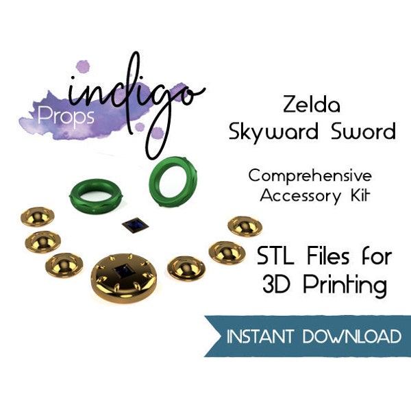 Princess Zelda, Skyward Sword - Accessory Kit, 3D Printing STL Files