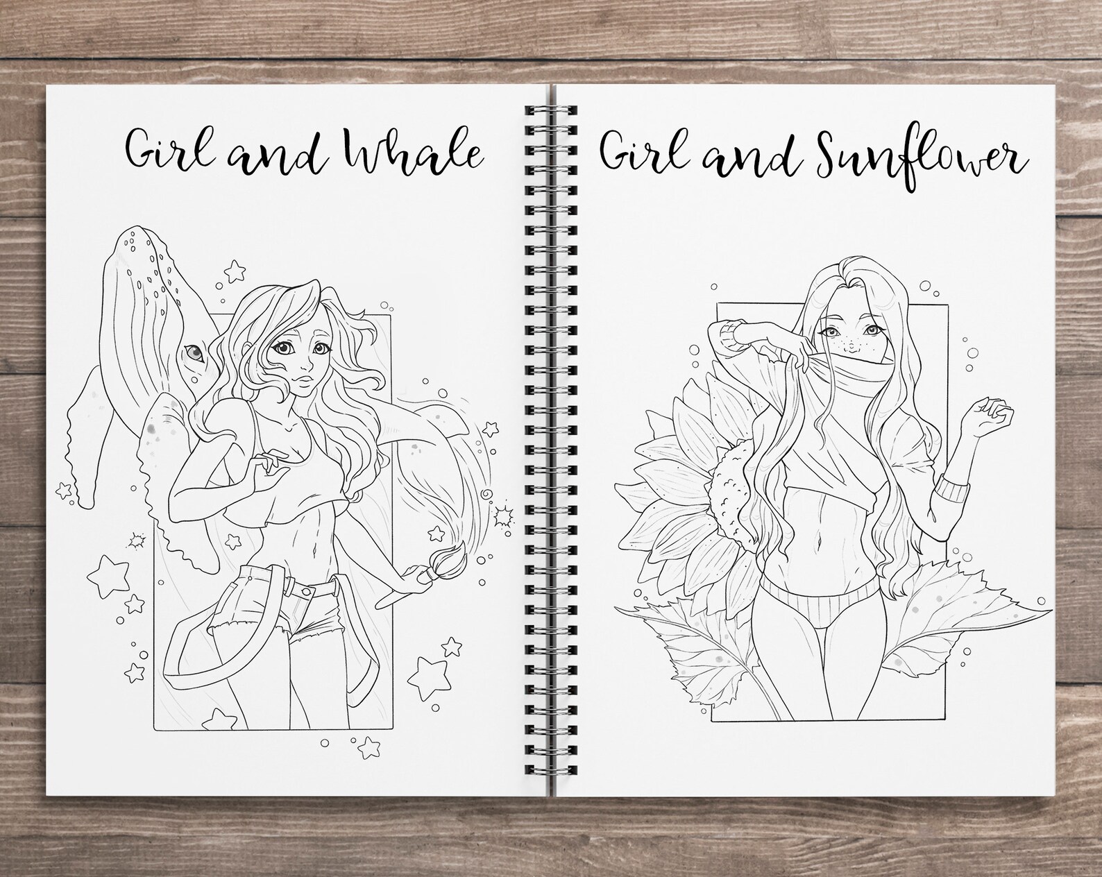 Livre filles Coloriage numérique imprimable 12 page Livres  Etsy