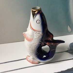 Porcelain Fish Bottle Made in USSR