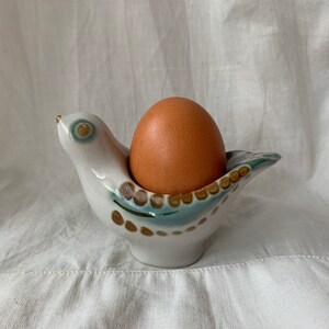 Vintage Figurine Of Bird Made in USSR Ukraine  Egg Stand