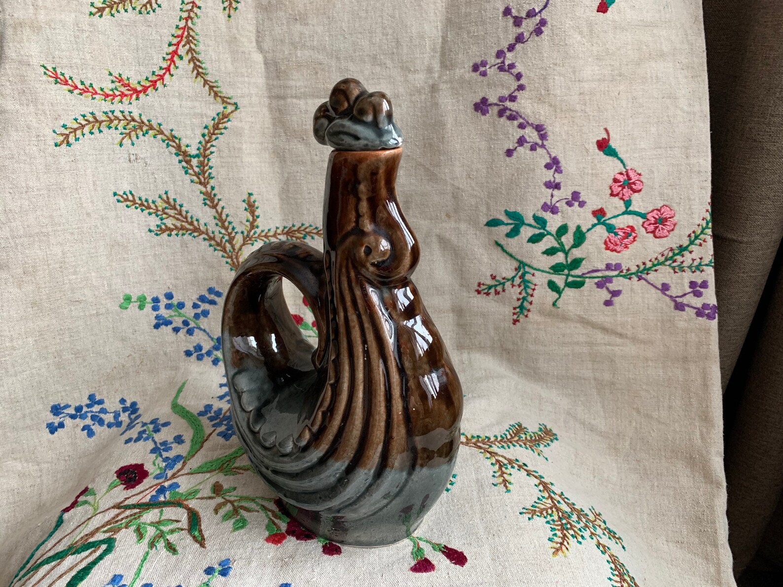 Ancient Ukrainian Ceramic Sculpture One Rooster Animals Birds Etsy