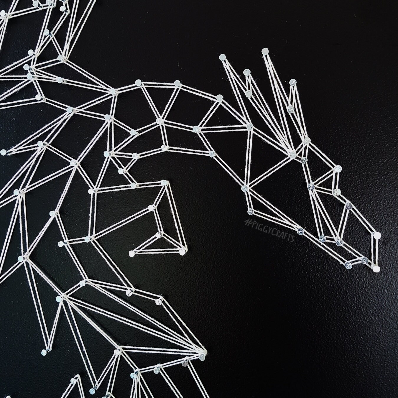 Polygon Dragon String Art Geometric Art Minimal Black - Etsy Canada