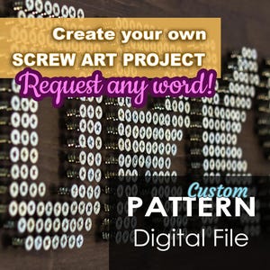 Custom Word Screw Art Pattern | DIY Digital Template (PDF)