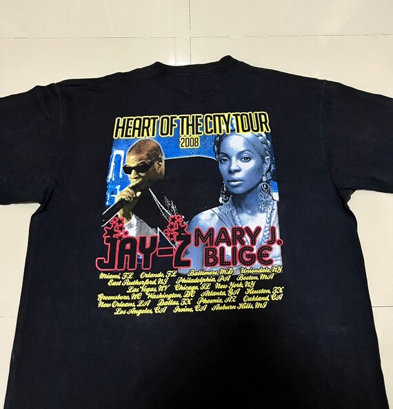Jay-z & Mary J. Blige 2008 Tour Rare Bootleg Graphic Raptees T  