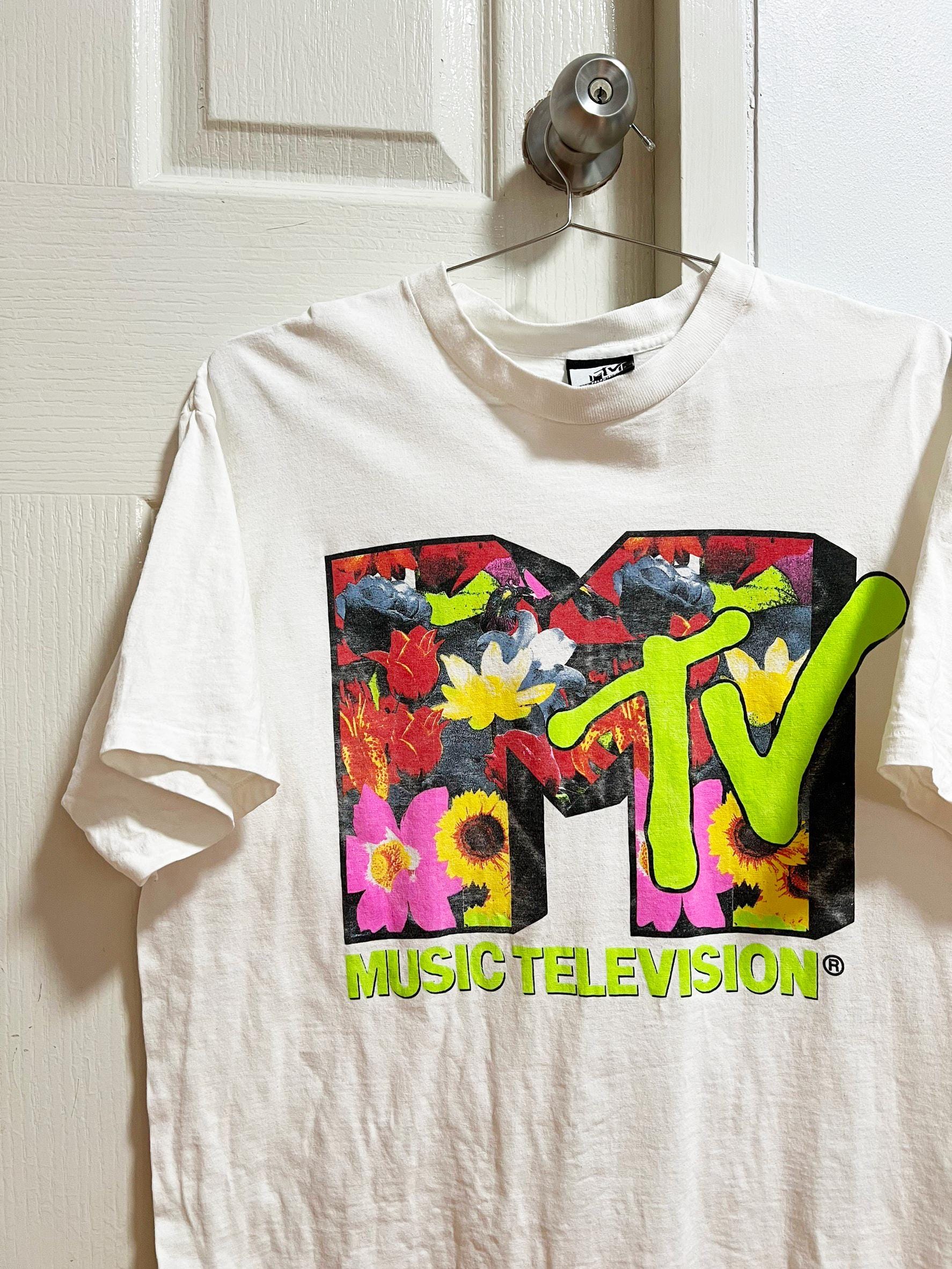 Vintage MTV Music Television Floral 1991 Rare T shirt Etsy
