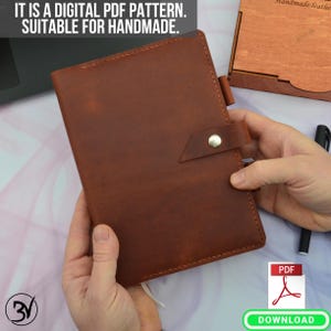 A5 Leather Notebook Cover Template – Digital PDF Pattern for Handmade Journal, Planner, or Travelbook – DIY Leathercraft, Instant Download