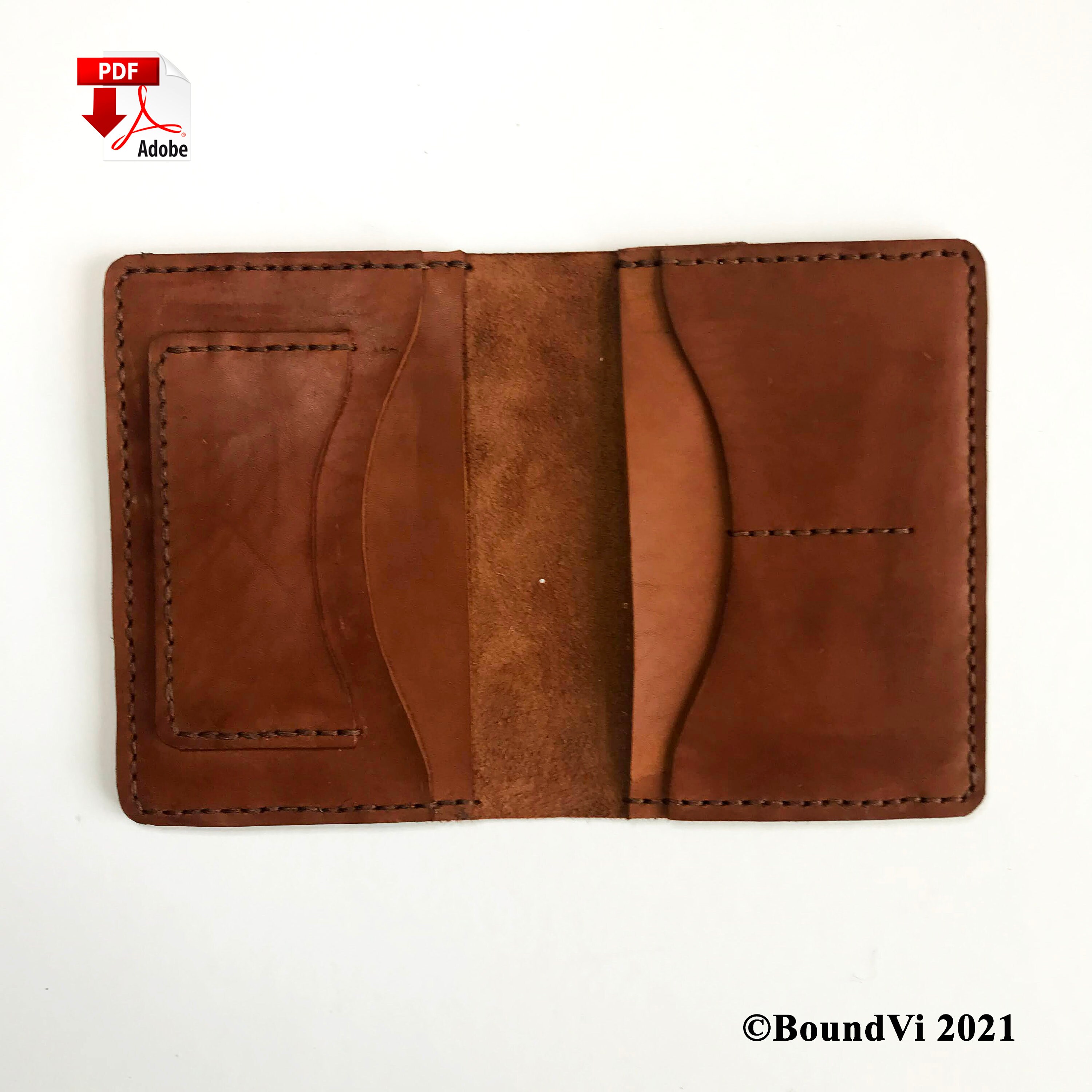 Document Holder Pattern, PDF Wallet Leather, Passport Case PDF, Card ...