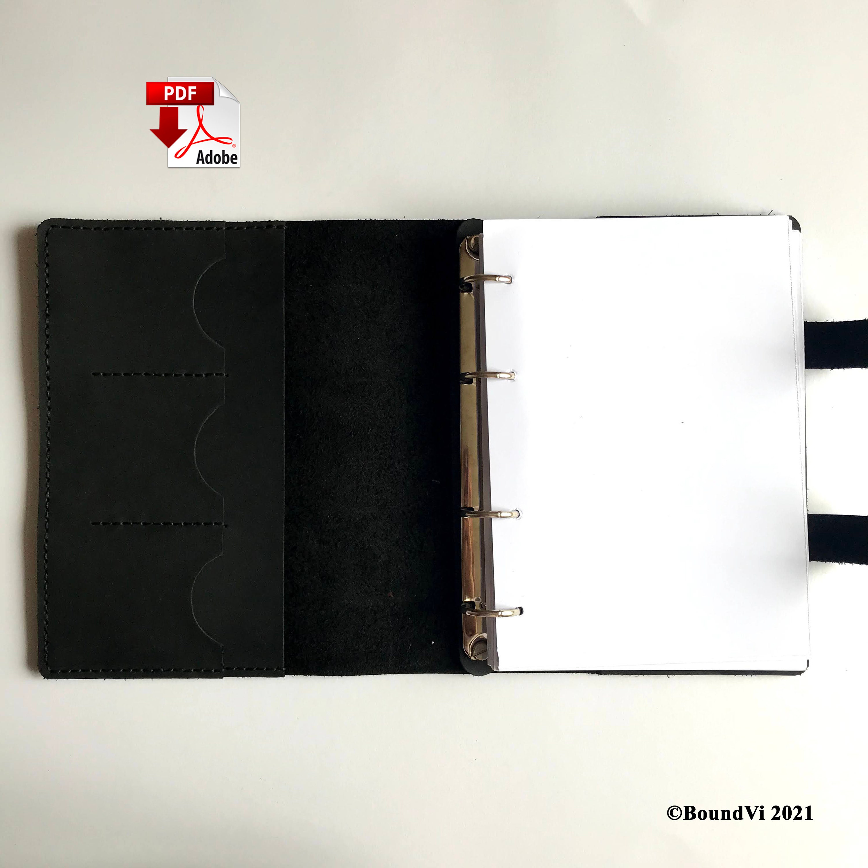 Leather Organizer Pattern PDF Pattern Template Leather Etsy