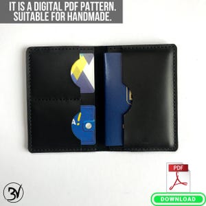 Document holder pattern / PDF wallet leather / card holder pattern / leather pattern / Template wallet / Passport case PDF / PDF tutorial