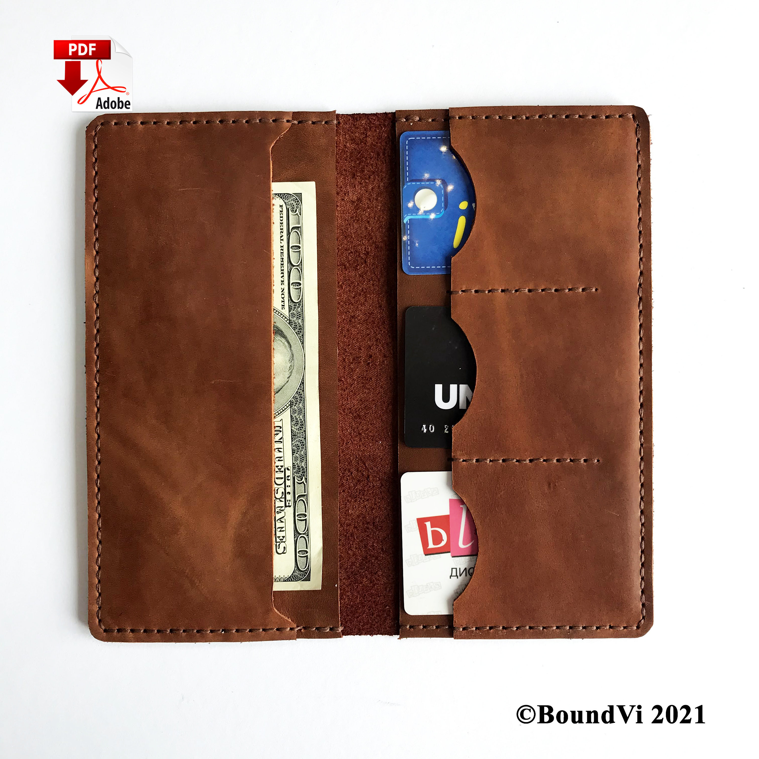 Sewing & Fiber bifold Wallet Pattern Leather Pattern Pattern Pdf Leather Pdf Template long