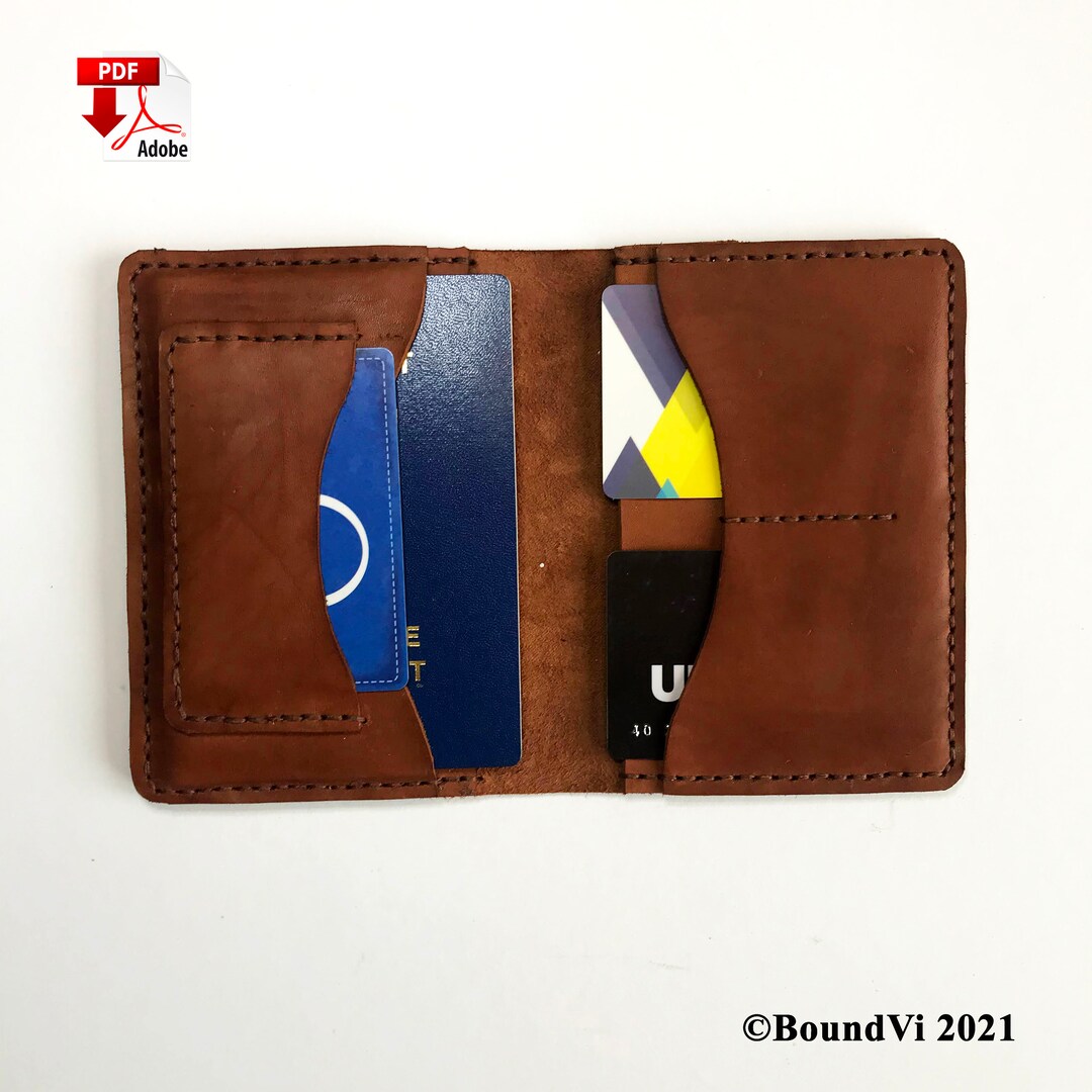 Document Holder Pattern, PDF Wallet Leather, Passport Case PDF, Card