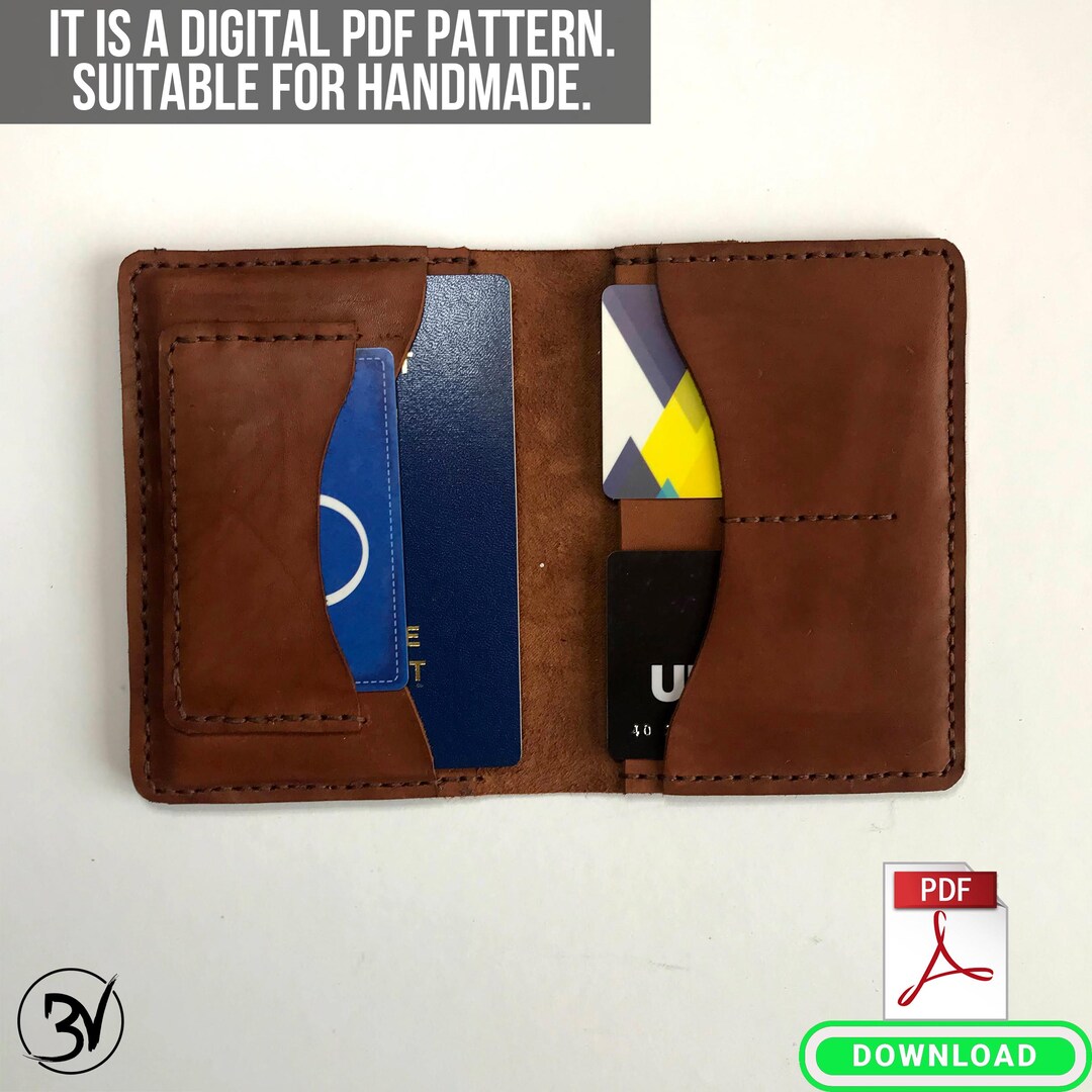 Document Holder Pattern, PDF Wallet Leather, Passport Case PDF, Card ...