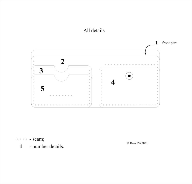 PDF Wallet Leather / Wallet Template / Long Wallet PDF / - Etsy