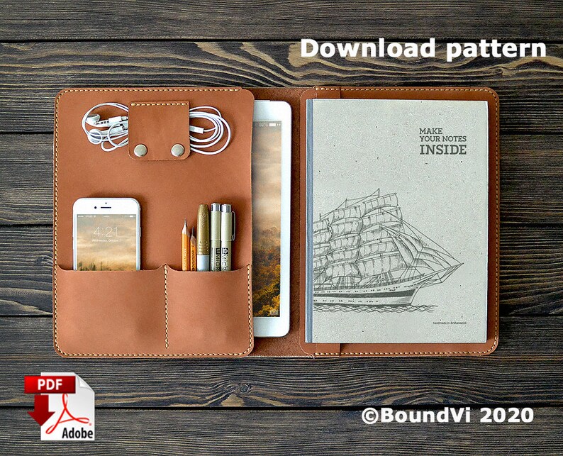 Leather Notebook A5 Pattern PDF pattern Template leather Etsy