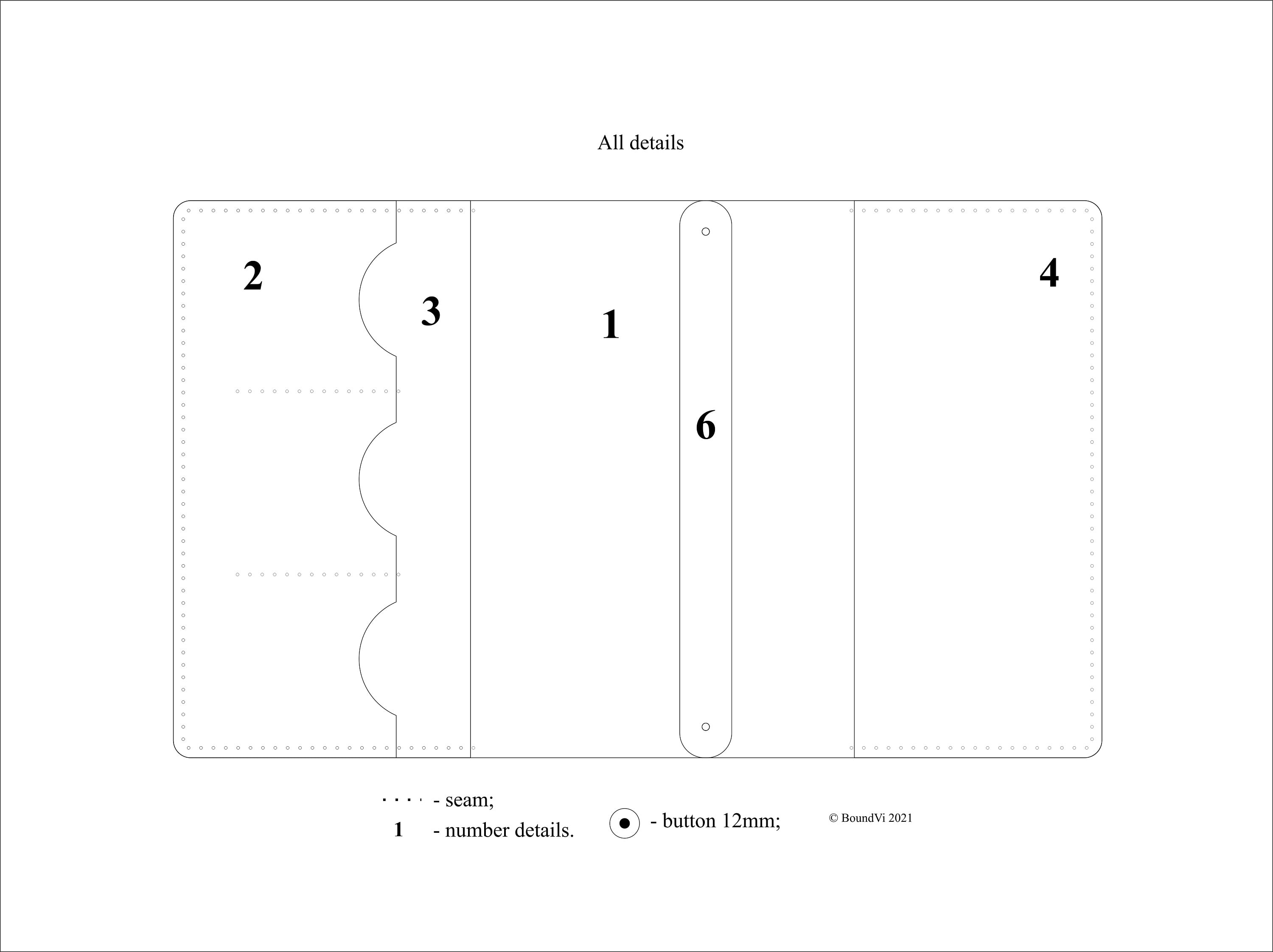 Leather Organizer Pattern PDF Pattern Template Leather Etsy