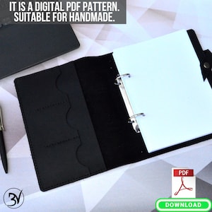 DIY A5 Leather Notebook Cover Pattern – Digital PDF Template for Handmade Journal, Planner, Travelbook – Easy to Use, Instant Download