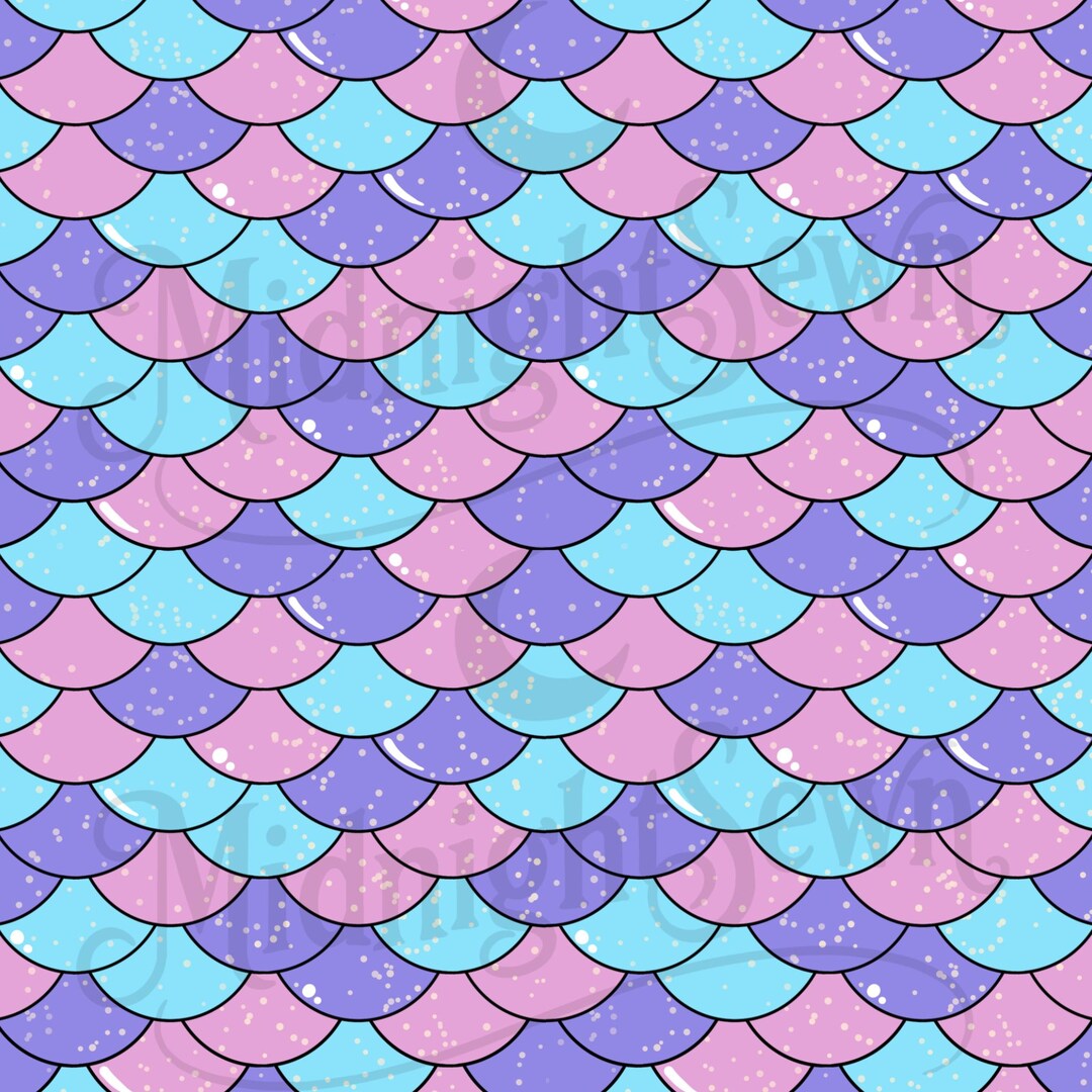 Scale Chart Pretty Mermaid Scales Seamless Pattern, Digital File Repeat Pattern, 2048 X ...