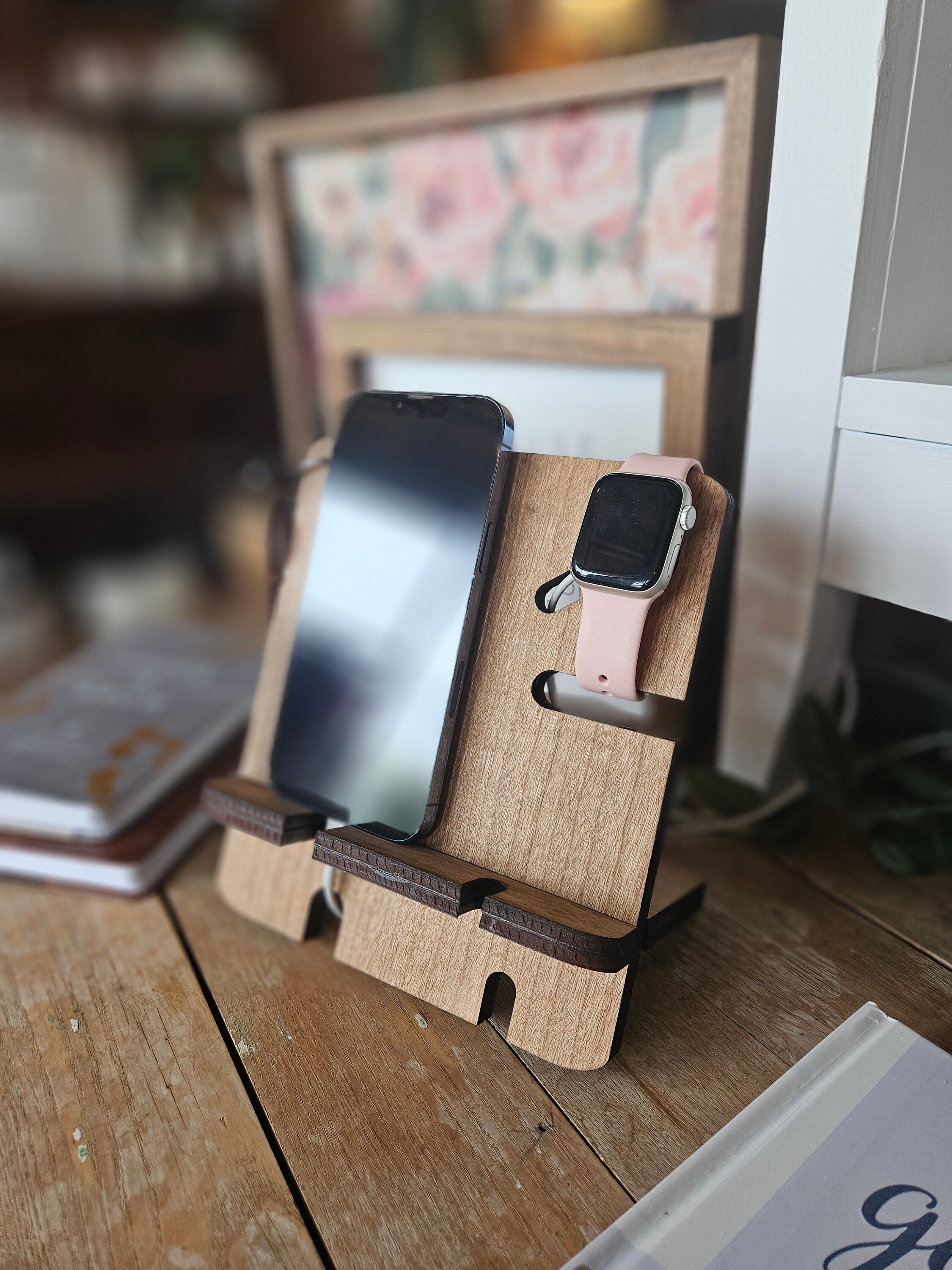 Customizable Phone Stand Fathers Day Gifts Nightstand Valet Husband