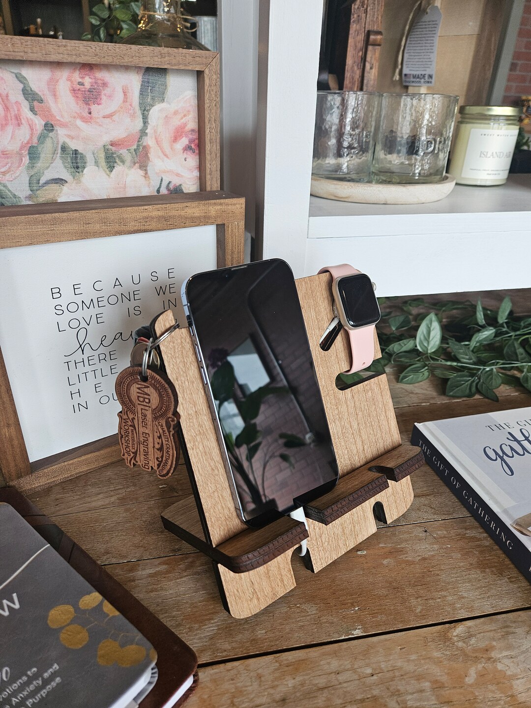 Customizable Phone Stand Fathers Day Gifts Nightstand Valet Husband