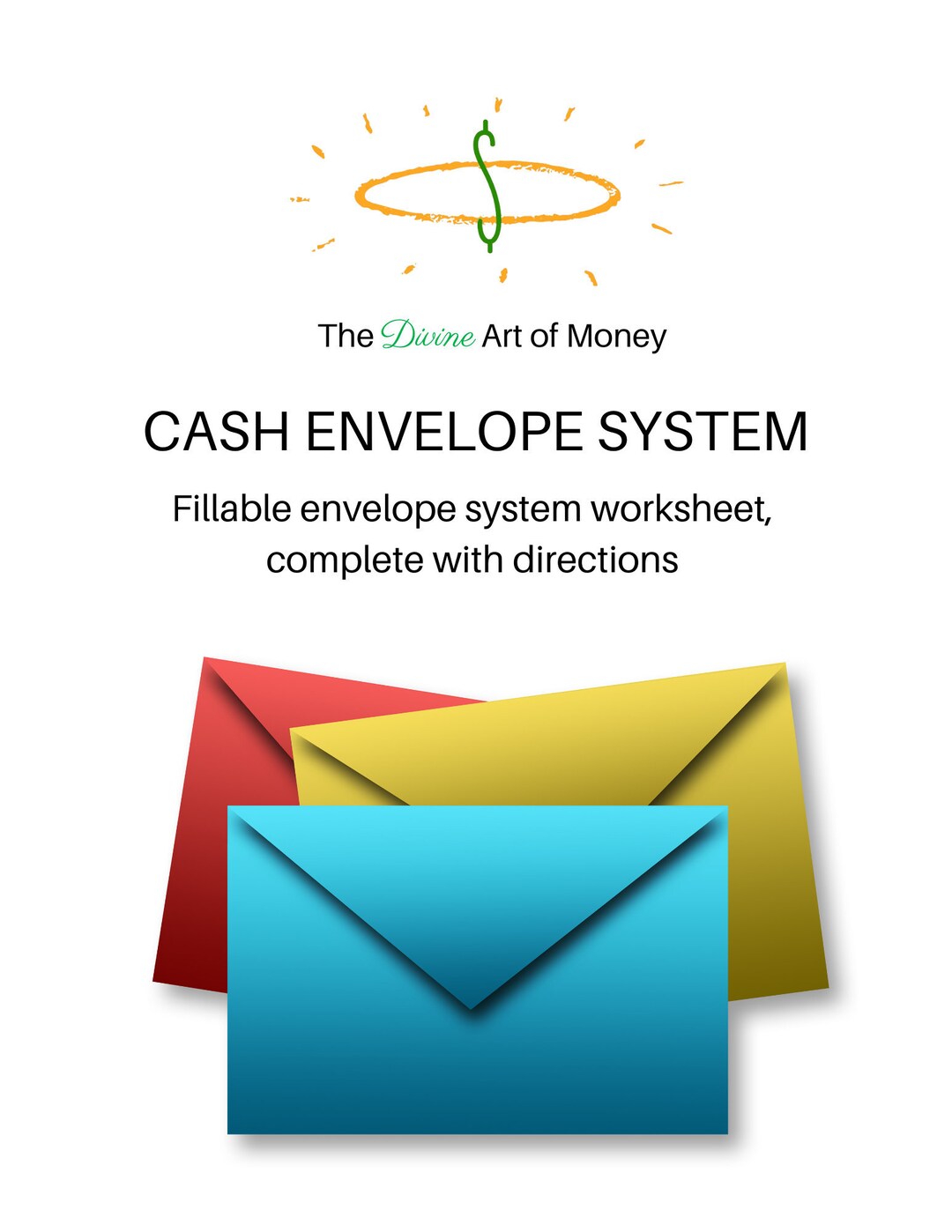 Printable Cash Envelope System Worksheet, Envelope System Printable