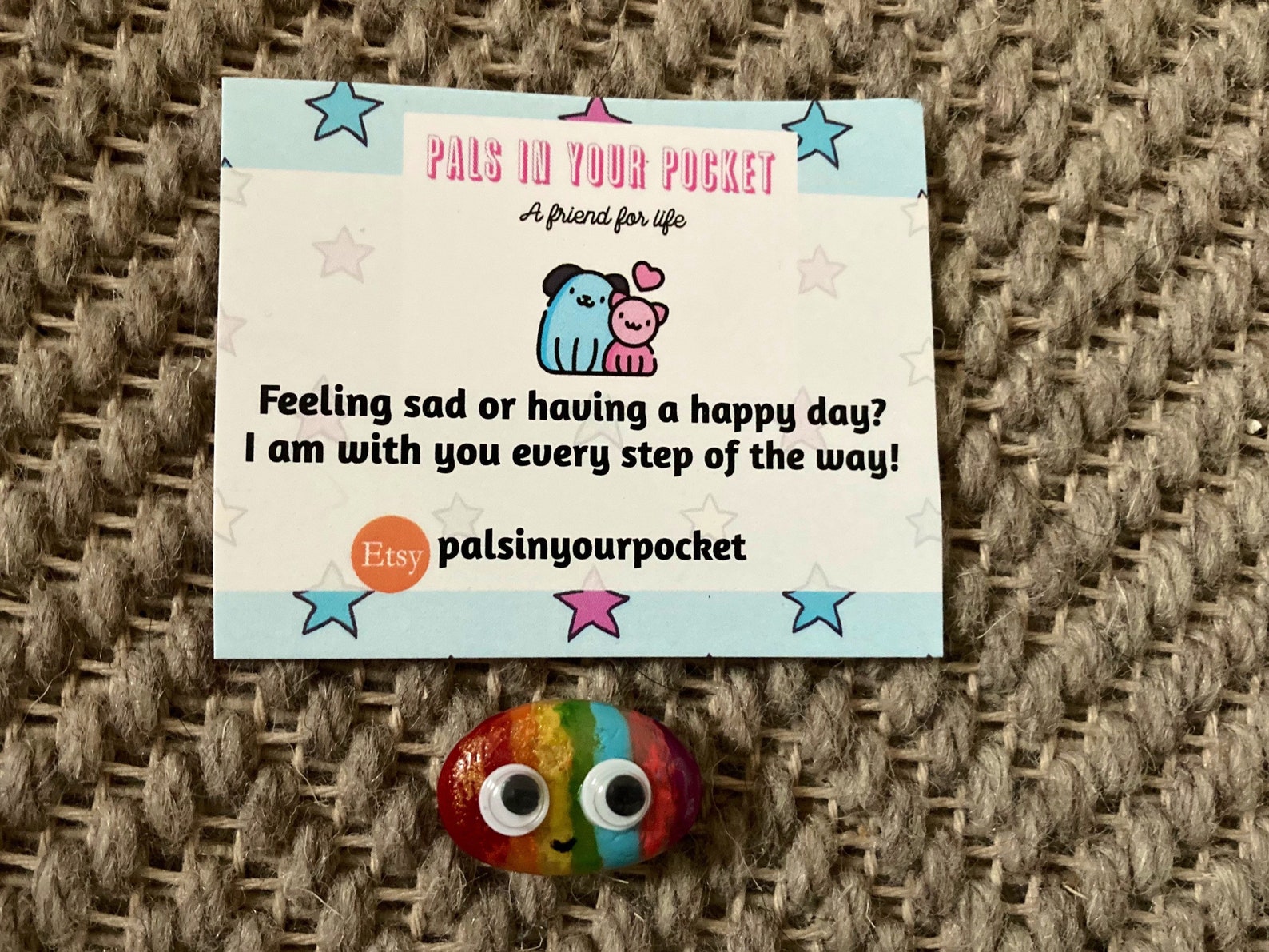 Pocket pal/ Pals in your pocket comfort Pocket hug/ worry Etsy