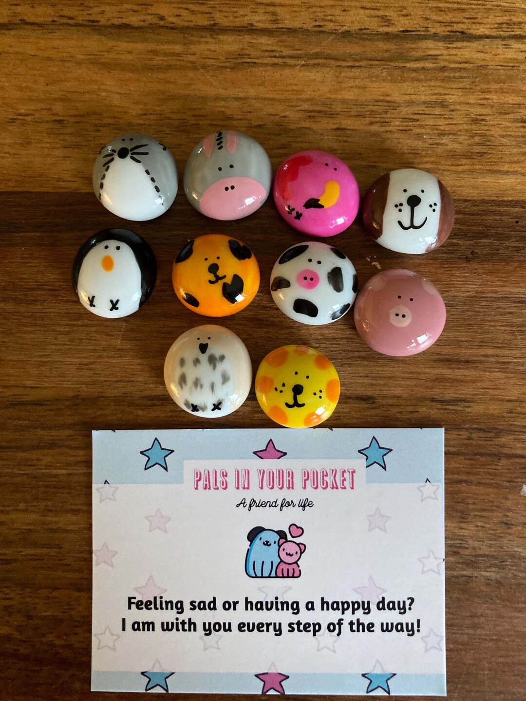 Pocket Pets, Little Animal Rocks. Self Care. Worries. Cute Painted ...