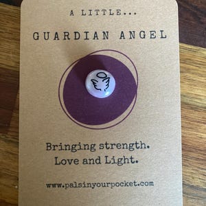 Ángel de la guarda para la fuerza, la esperanza y la luz. Amuleto de ángel. Carta de ángel. Piedra de duelo. Bienestar. Salud. Regalo para un amigo. Da esperanza.