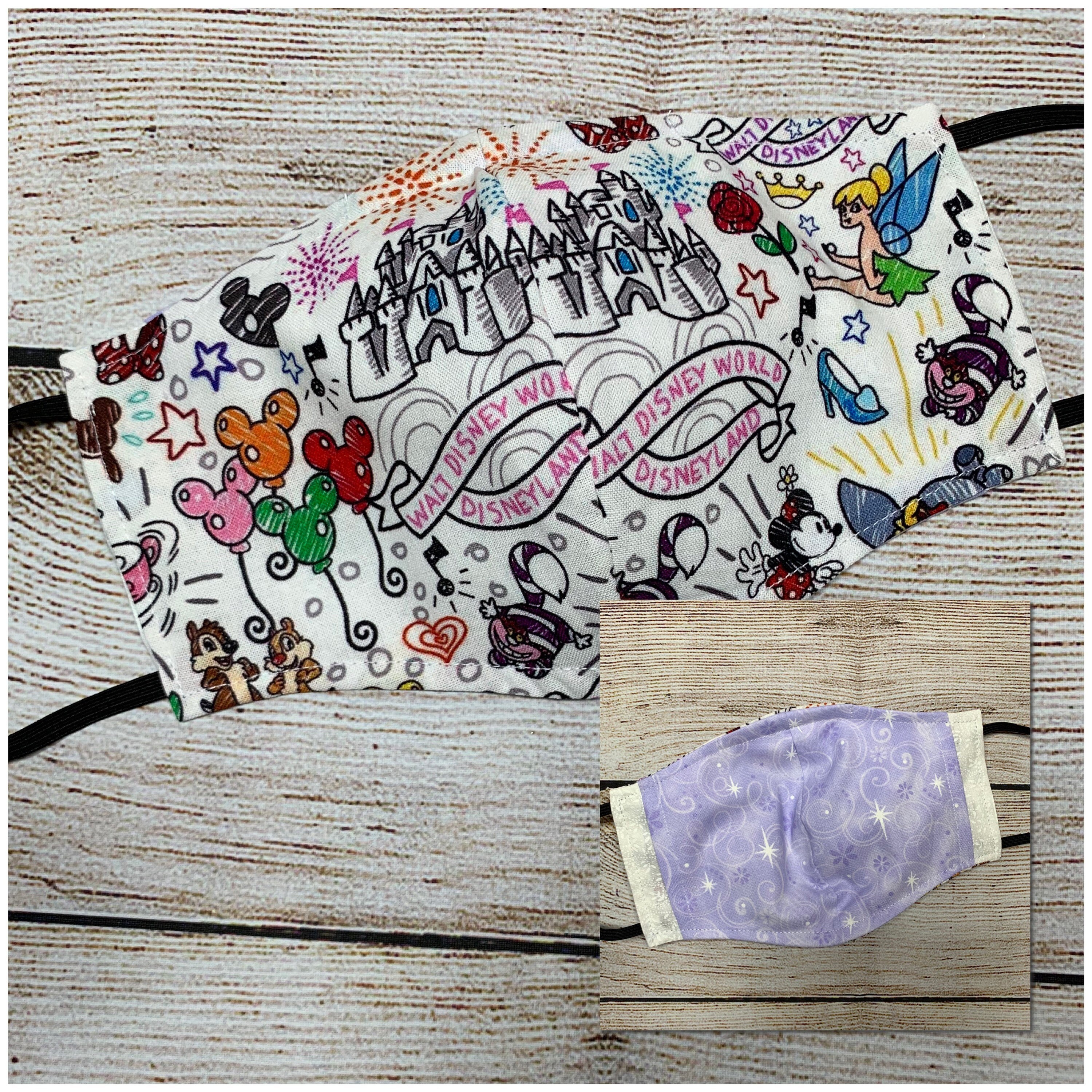 Disney Face Mask Dooney Inspired Sketch and Balloons with Filter Pock…