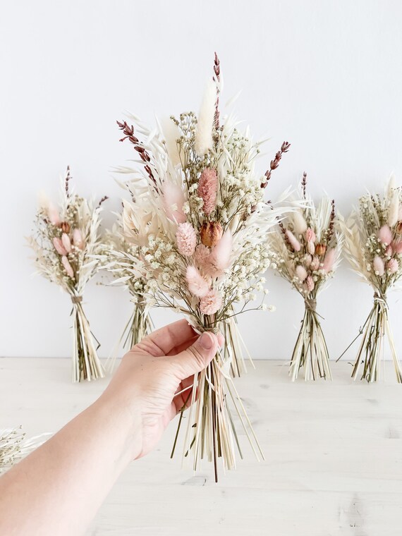 BLUSH dried flower bouquet bridesmaid gift wedding favor Etsy