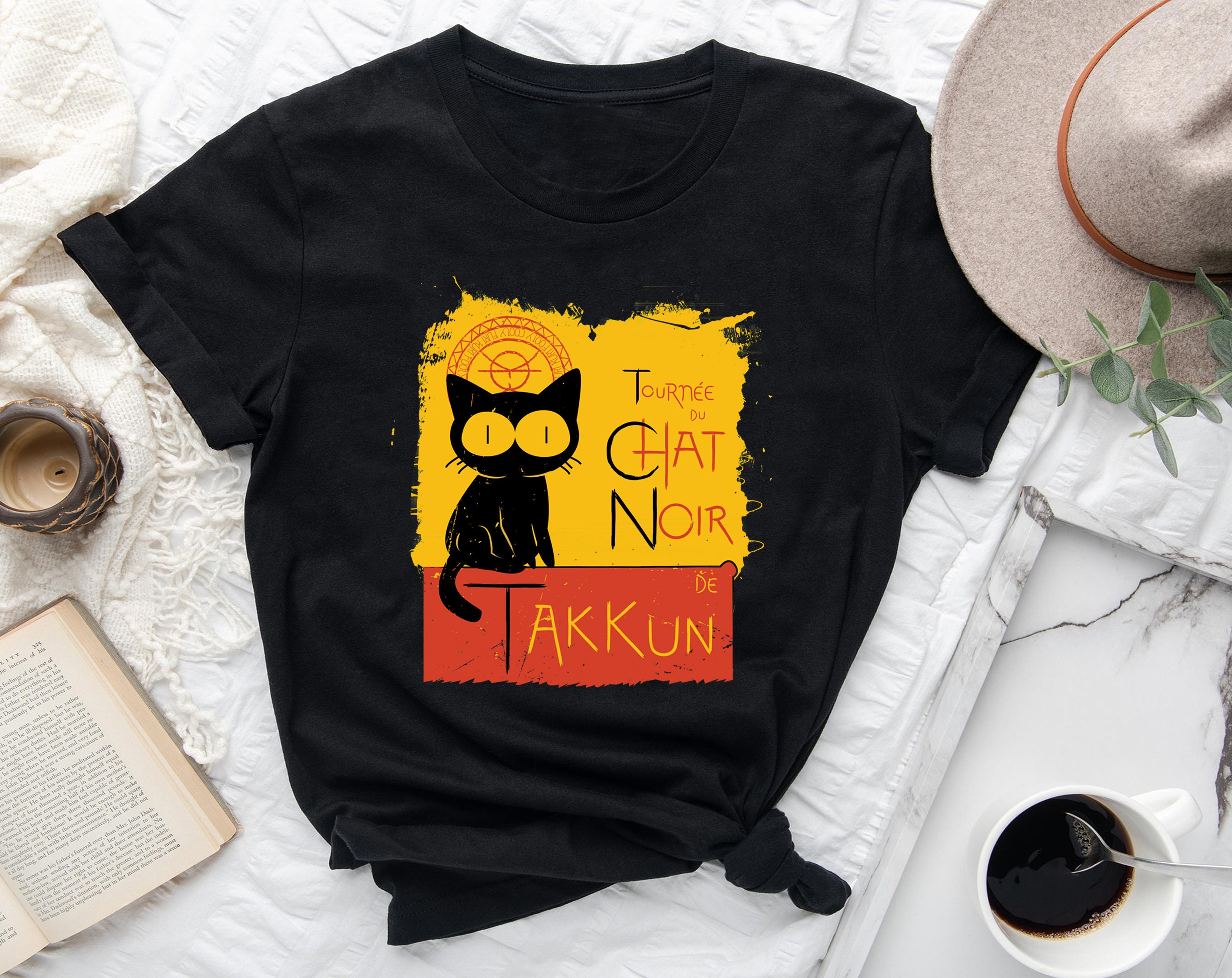 Chat Noir de Takkun Classic Shirt Cat TShirt Cadeau Chat Etsy