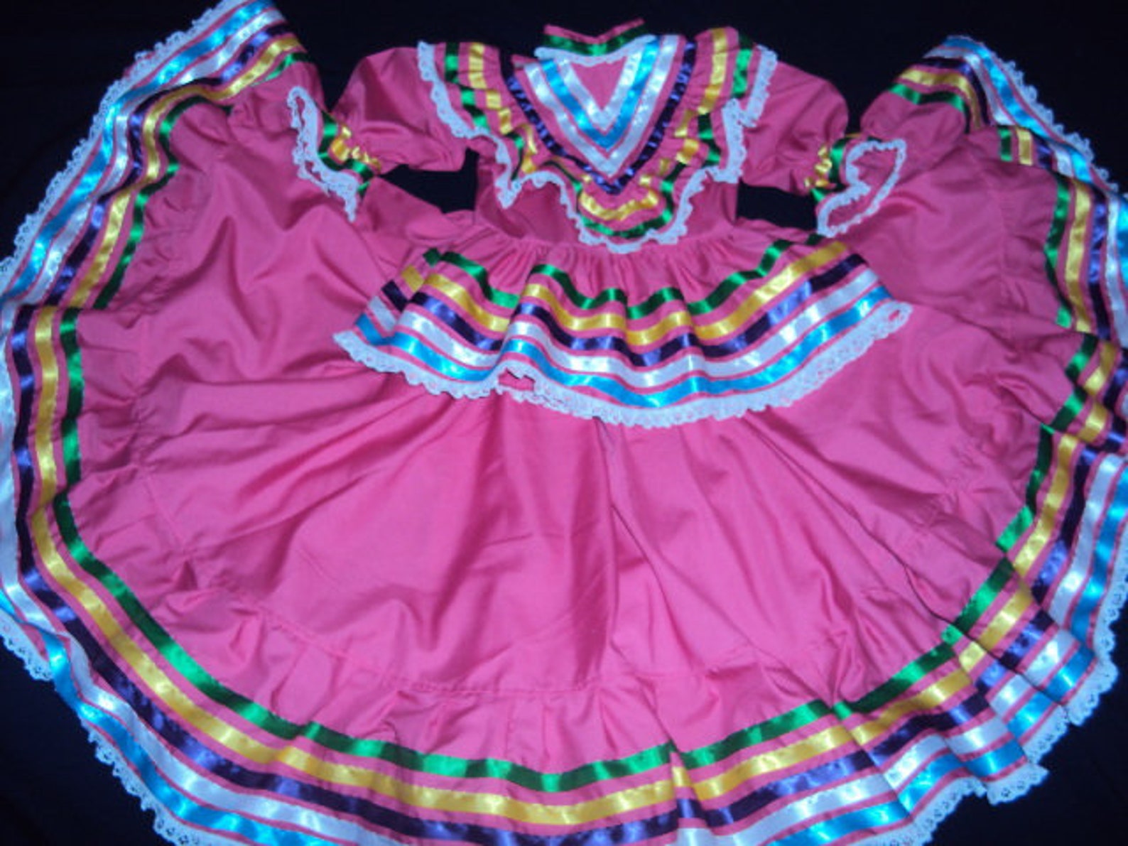 Mexican Folklorico Jalisco Dress 2 PcsChild Size 67 Etsy