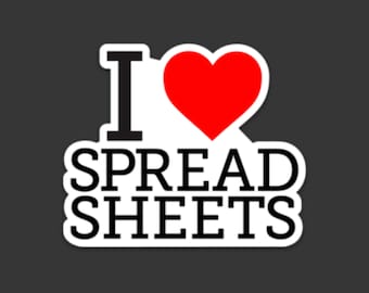 I Heart Spreadsheets Sticker