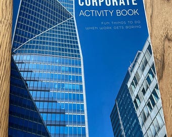 Corporate Activity Book - Adult Coloring Book with Corporate Buzzwords, Crossword Puzzles, and More - Perfect for White Elephant Gift