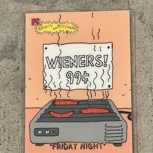 Laminierte Vintage Karten LESEZEICHEN: Weiners & Beavis und Butthead