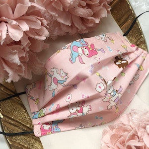 Pink Carousel All Stars Characters | Adult Face Mask