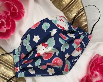 Adult Double Layered Face Mask | Blue Strawberry