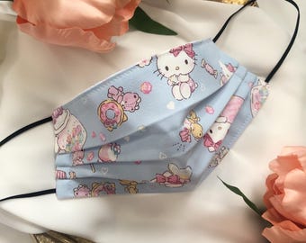 Adult Double Layered Face Mask | Blue candies & sweets