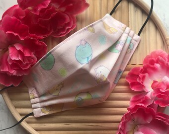 Oxford Cotton Double Layered Adult Face Mask | Pink Gem Series