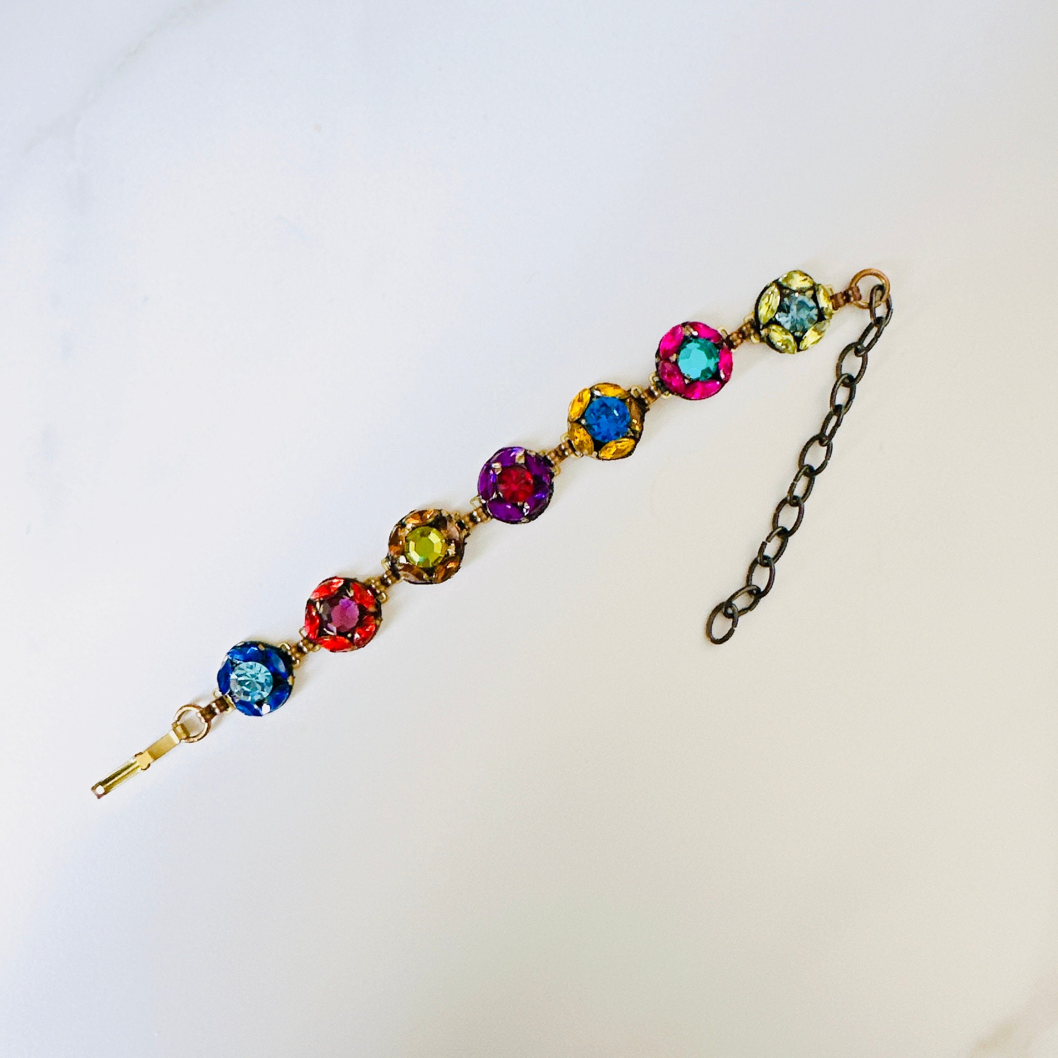 ブレスレット Daisy Gemstone Bracelet (5 color) Fashion Crystal Shell Daisy Flower Charm Fortune Bracelet