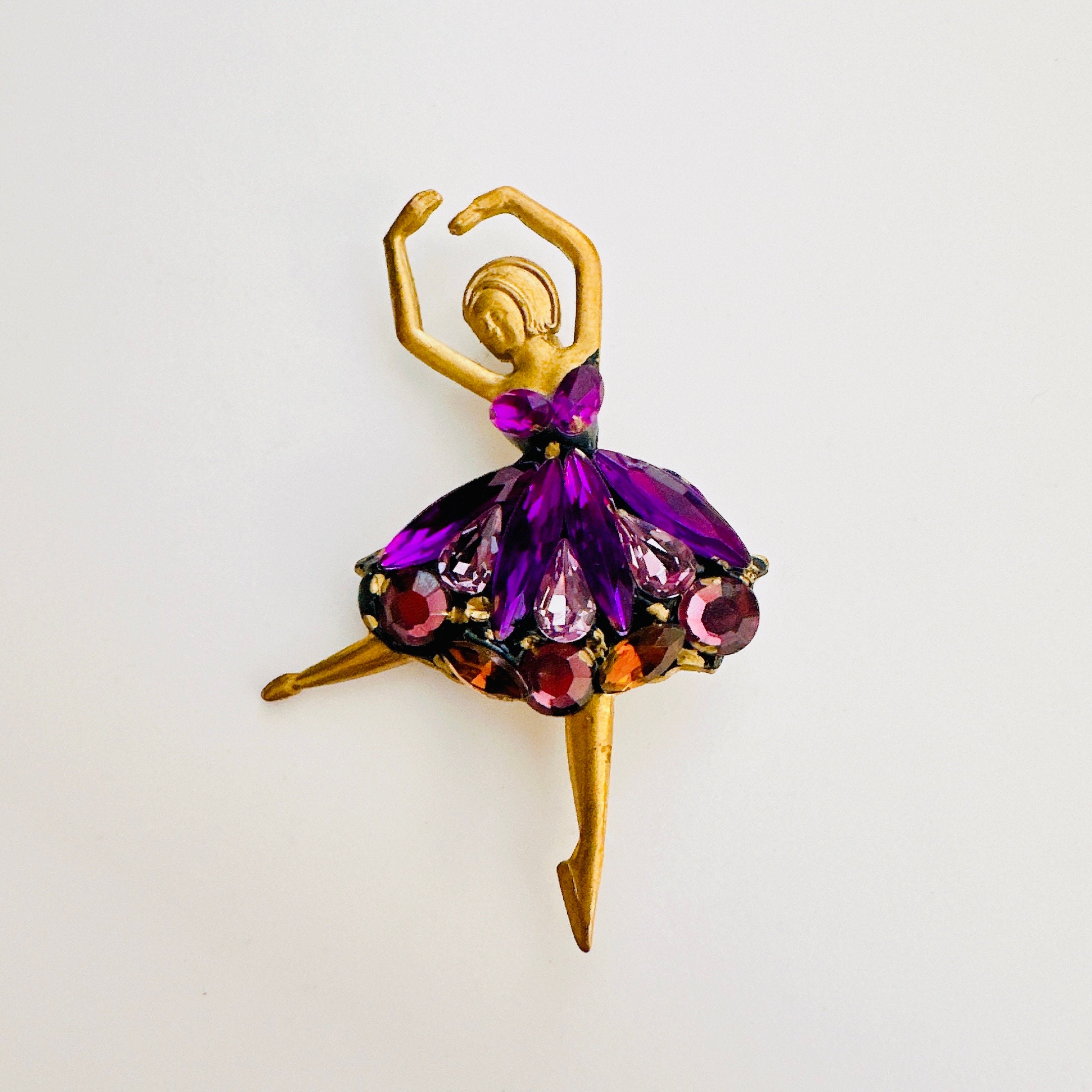 Handcast Ballerina Brooch In Fine Pewter - Degas Dancer Inspired Jewelry, Gift Boxed - View #6